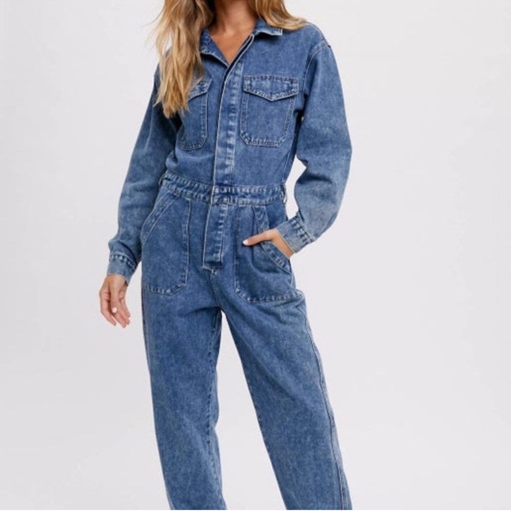 Bluivy Women's Blue Denim Overalls
